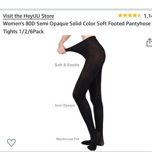 Amazon Tights L-XL 2 PK color black